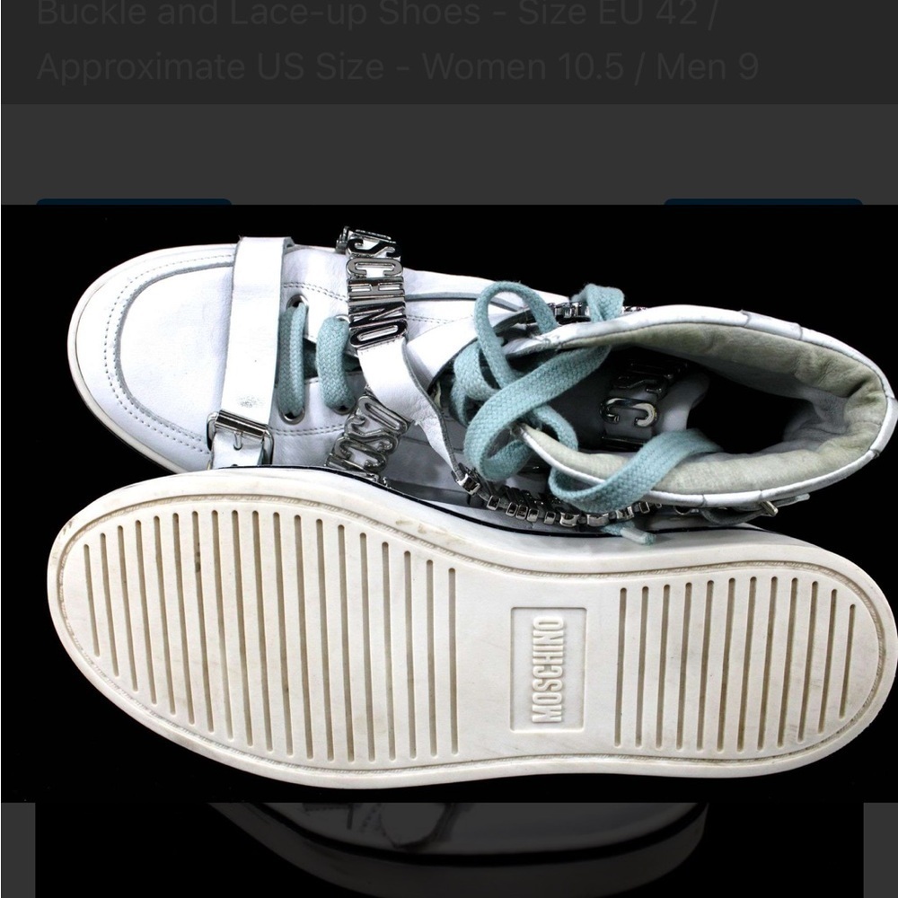 Moschino White Artistic High-Top Sneakers - Picture 7 of 7